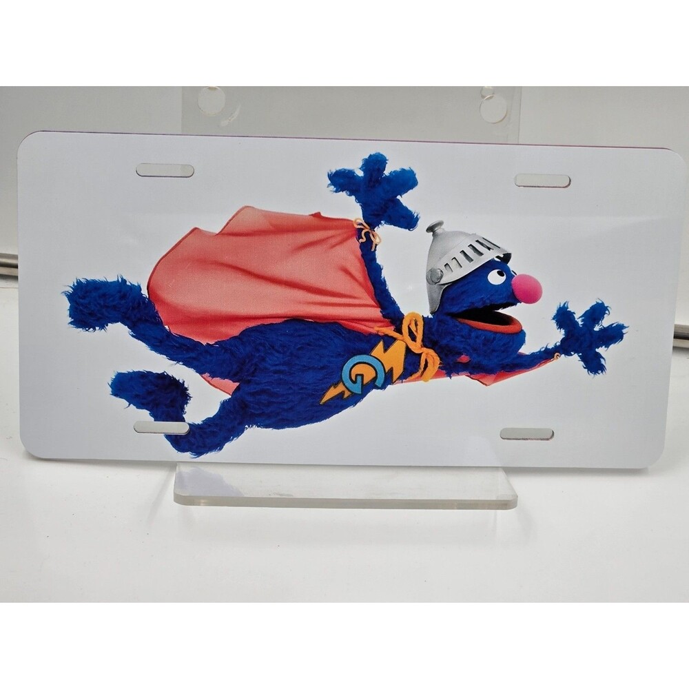 Super Grover Sesame Street Car Vanity Tag License Plate